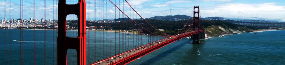 photo du pont rouge à San Francisco