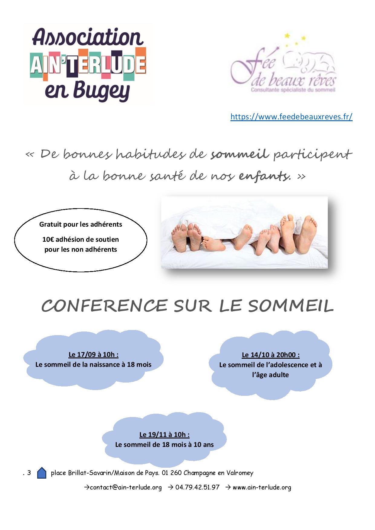 affiche renseignement ateliers thématiques sommeil